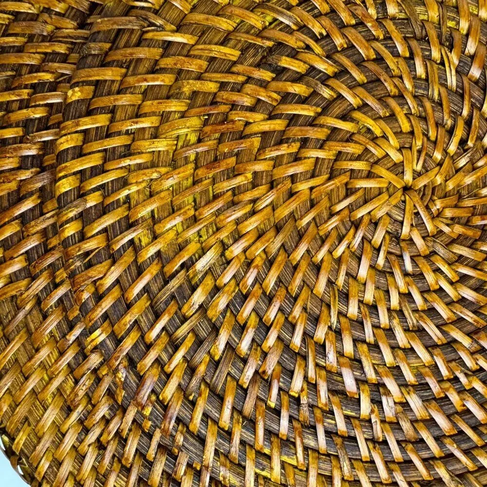 Boho Round Rattan Wicker Charger 12.5